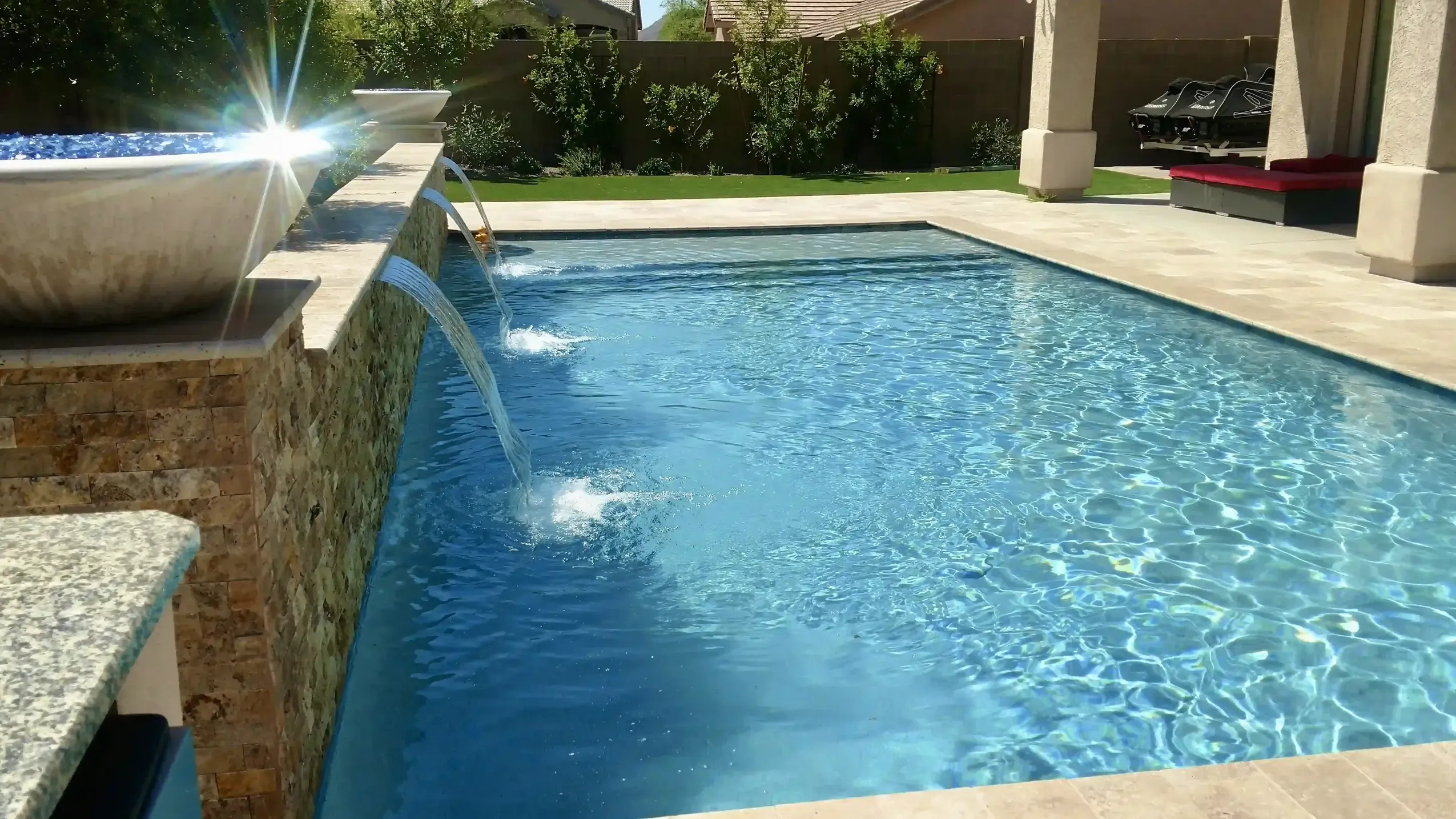 Beautiful clean sparkling pool